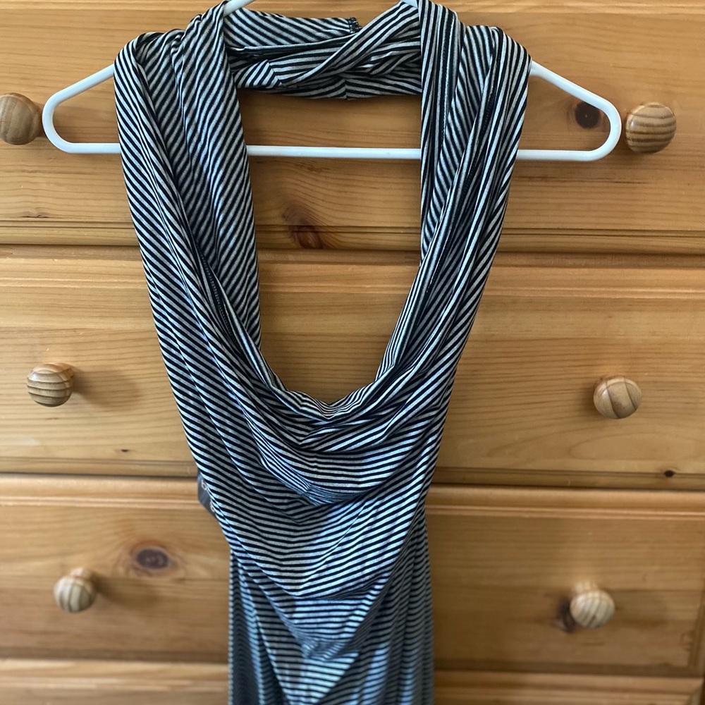 Bebe halter style fitted dress